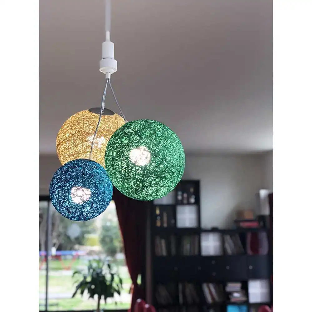 Guirled - Suspension 3 Boules -  Bornéo Luminaire Suspension 3 boules LED E27