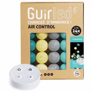 Guirled - Air Control Lichterkette - Skandinavisch Ferngesteuert Lichterkette Baumwollkugeln LED USB