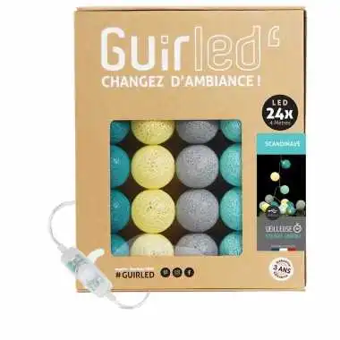 Guirled - Klassische Lichterkette - Skandinavisch Klassisch Lichterkette Baumwollkugeln LED USB