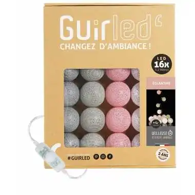 Guirled - Guirlande lumineuse Classique -  Églantine Classique Guirlande lumineuse boules coton LED USB