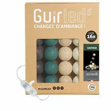 Guirlande Lumineuse Boule Coton LED USB, 5.6 M 20 LED 8 Modes avec