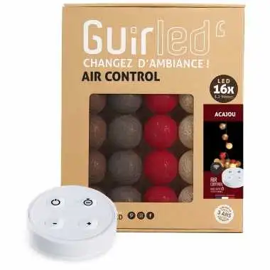 Guirled - Guirlande lumineuse Air Control -  Acajou Télécommandée Guirlande lumineuse boules coton LED USB