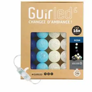 Guirled - Guirlande lumineuse Classique -  Océan Classique Guirlande lumineuse boules coton LED USB