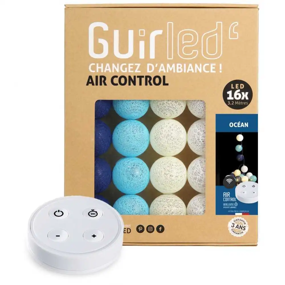 Guirled - Guirlande lumineuse Air Control -  Océan Télécommandée Guirlande lumineuse boules coton LED USB