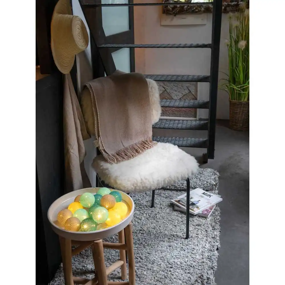 Guirled - Guirlande lumineuse Voice Control -  Scandinave Commande Vocale Guirlande lumineuse boules coton Google & Alexa