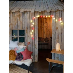 Guirled - Guirlande lumineuse Voice Control -  Tagada Commande Vocale Guirlande lumineuse boules coton Google & Alexa