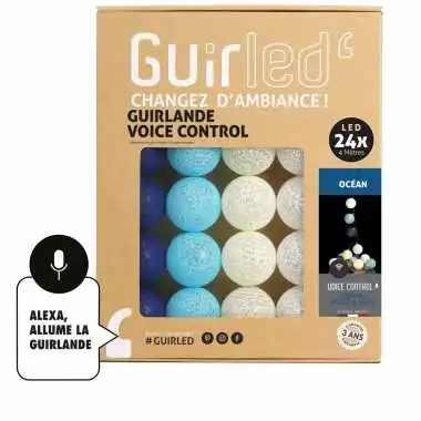 Guirled - Guirlande lumineuse Voice Control -  Océan Commande Vocale Guirlande lumineuse boules coton Google & Alexa