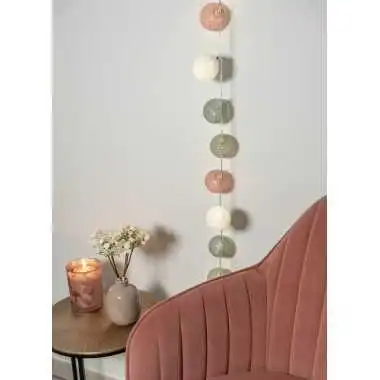 Guirled - Guirlande lumineuse Voice Control -  Églantine Commande Vocale Guirlande lumineuse boules coton Google & Alexa