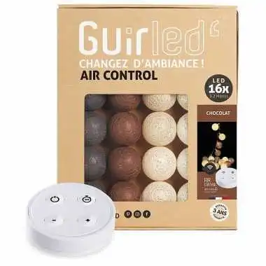 Guirled - Guirlande lumineuse Air Control -  Chocolat Télécommandée Guirlande lumineuse boules coton LED USB
