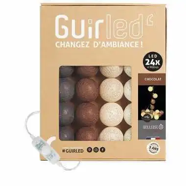 Guirled - Klassische Lichterkette - Chocolat Classique Lichterkette Baumwollkugeln LED USB
