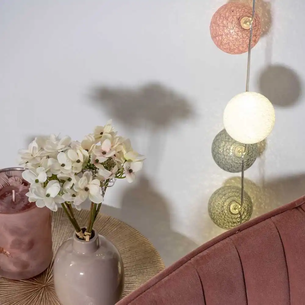 Guirled - Guirlande lumineuse Classique -  Églantine Classique Guirlande lumineuse boules coton LED USB