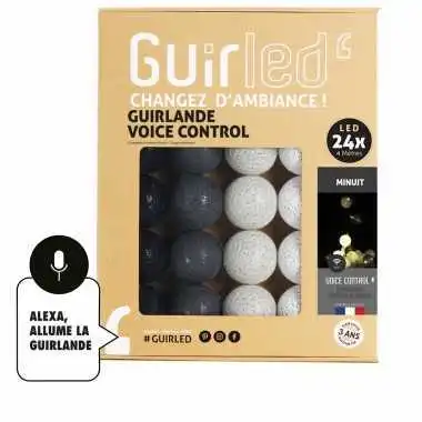 Guirled - Guirlande lumineuse Voice Control -  Minuit Commande Vocale Guirlande lumineuse boules coton Google & Alexa