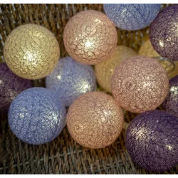 Guirled - Guirlande lumineuse Voice Control -  Provence Commande Vocale Guirlande lumineuse boules coton Google & Alexa