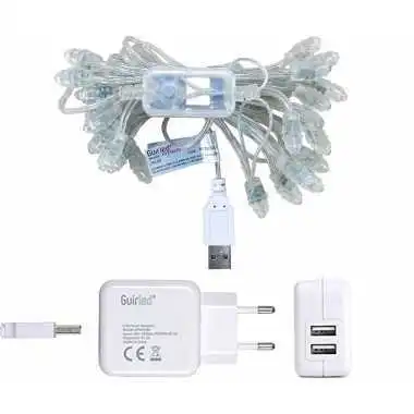 Guirled - Guirlande lumineuse Voice Control -  Bébé Commande Vocale Guirlande lumineuse boules coton Google & Alexa