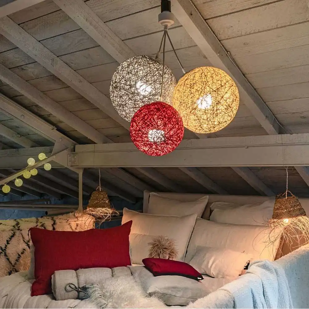 Guirled - Suspension 3 Boules -  Bahia Luminaire Suspension 3 boules LED E27