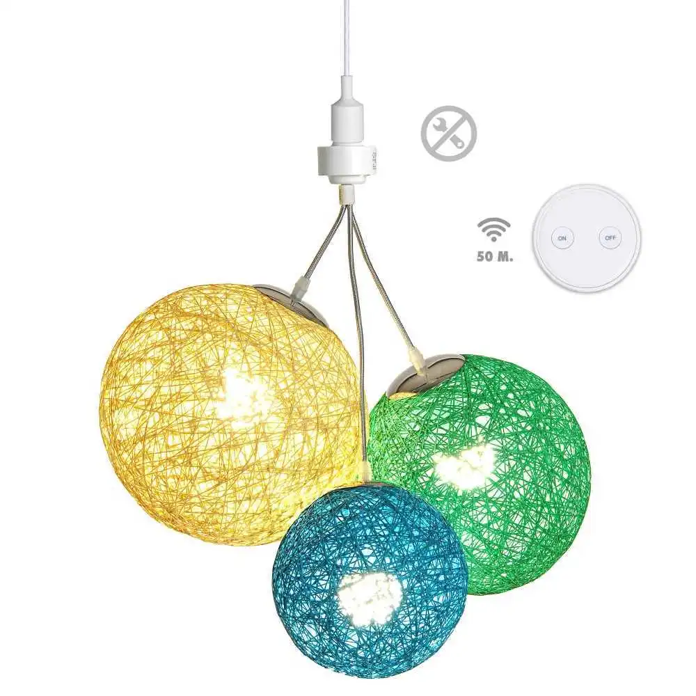 Guirled - Suspension 3 Boules -  Bornéo Luminaire Suspension 3 boules LED E27