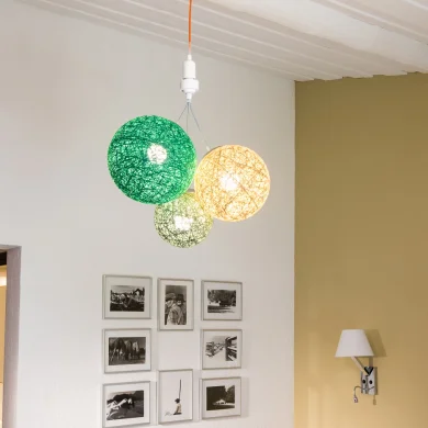 Guirled - Suspension 3 Boules -  Canopée Luminaire Suspension 3 boules LED E27