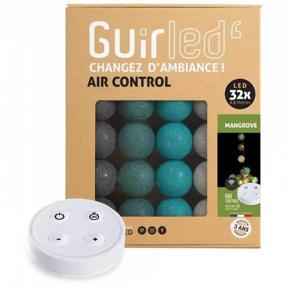 Guirled - Air Control Lichterkette - Mangrove Ferngesteuert Lichterkette Baumwollkugeln LED USB