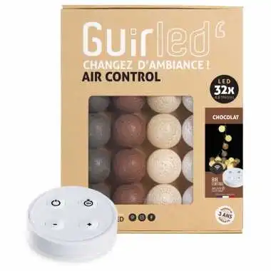 Guirled - Air Control Lichterkette - Schokolade Ferngesteuert Lichterkette Baumwollkugeln LED USB