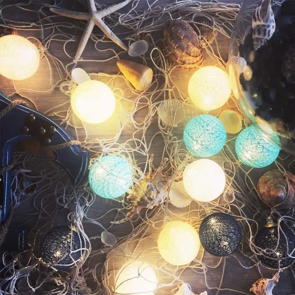 Guirled - Guirlande lumineuse Classique -  Océan Classique Guirlande lumineuse boules coton LED USB