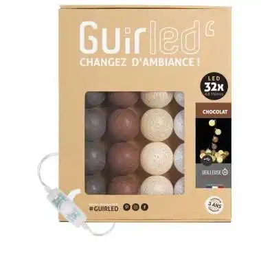 Guirled - Klassische Lichterkette - Chocolat Classique Lichterkette Baumwollkugeln LED USB