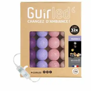 Guirled - Klassische Lichterkette - Provence Classique Lichterkette Kugeln aus Baumwolle LED USB