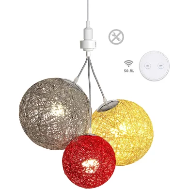 Guirled - Suspension 3 Boules -  Bahia Luminaire Suspension 3 boules LED E27
