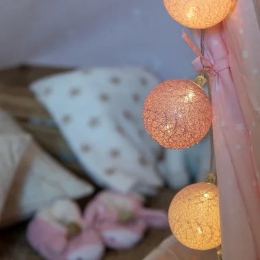 Guirled - Guirlande lumineuse Classique -  Princesse Classique Guirlande lumineuse boules coton LED USB