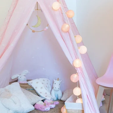 Guirled - Guirlande lumineuse Classique -  Princesse Classique Guirlande lumineuse boules coton LED USB
