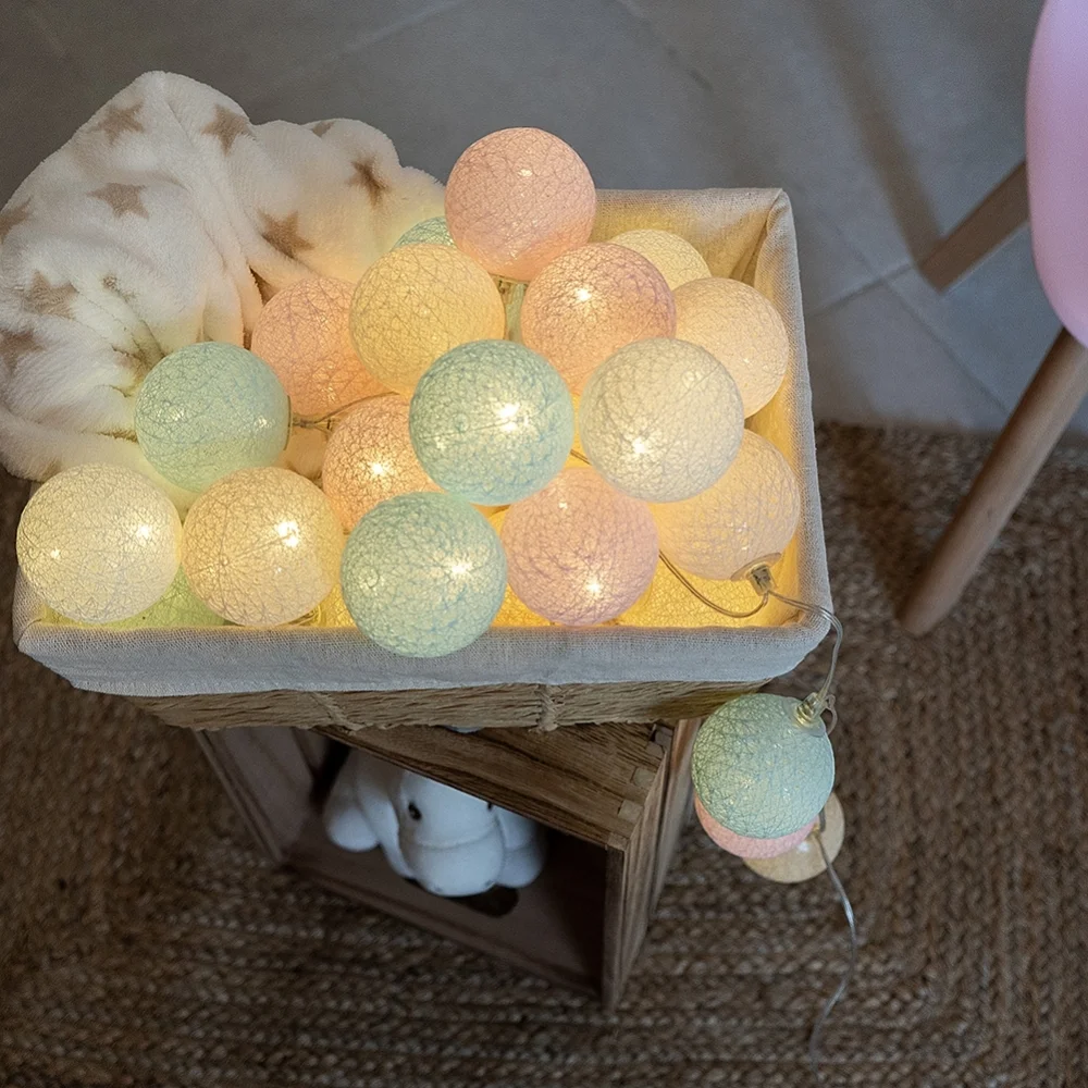 Guirled - Guirlande lumineuse Voice Control -  Licorne Commande Vocale Guirlande lumineuse boules coton Google & Alexa