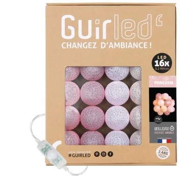 Guirled - Guirlande lumineuse Classique -  Princesse Classique Guirlande lumineuse boules coton LED USB