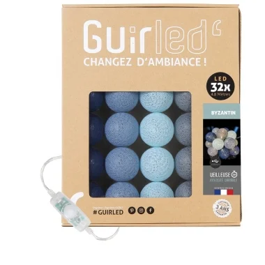 Guirled - Klassische Lichterkette - Byzantinisch Klassisch Lichterkette Kugeln aus Baumwolle LED USB
