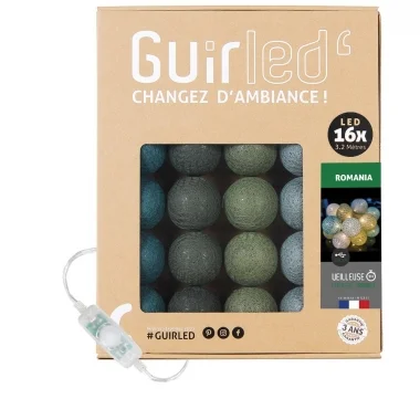 Guirled - Guirlande lumineuse Classique -  Romania Classique Guirlande lumineuse boules coton LED USB