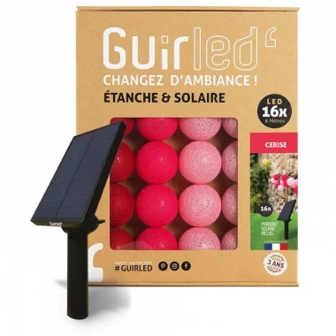 Guirled - Guirlande lumineuse Solaire -  Cerise Guirlande lumineuse extérieure étanche & solaire boules LED