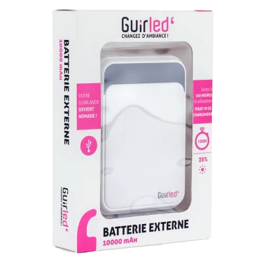 Guirled - Accessoires Guirlande Coton - Batterie Externe 10000 mAh