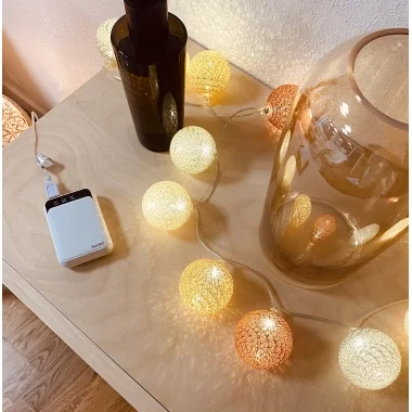 Guirled - Zubehör Lichterkette Baumwolle - Externe Batterie 10000 mAh