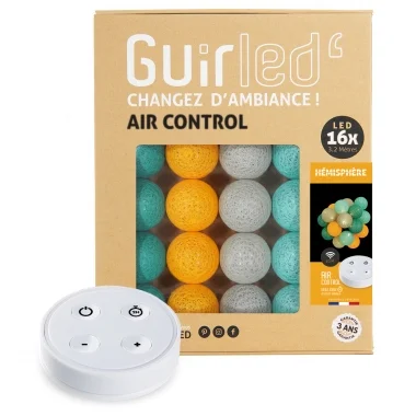 Guirled - Guirlande lumineuse Air Control -  Hémisphère Télécommandée Guirlande lumineuse boules coton LED USB