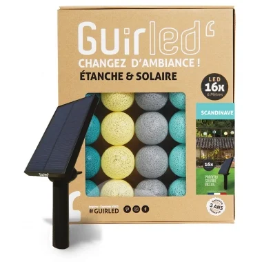 Guirled - Guirlande lumineuse Solaire -  Scandinave Guirlande lumineuse extérieure étanche & solaire boules LED