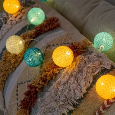 Guirled - Guirlande lumineuse Air Control -  Hémisphère Télécommandée Guirlande lumineuse boules coton LED USB