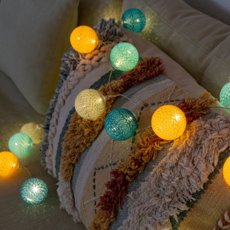 Hemisphäre mit Fernbedienung LED-Lichterkette mit Baumwollkugeln