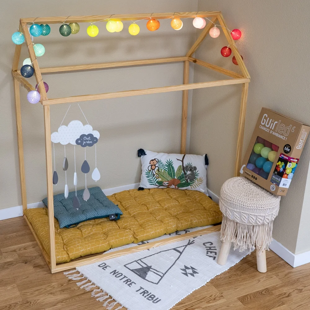 Guirled - Guirlande Air Control -  Arlequin Télécommandée Guirlande lumineuse boules coton LED USB [Reconditionné]