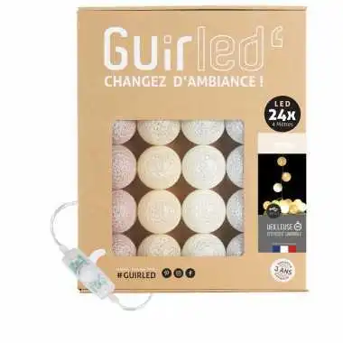 Guirled - Boutique - Baumwolle Klassisch Lichterkette Kugeln Baumwolle LED USB [Wiederaufbereitet]