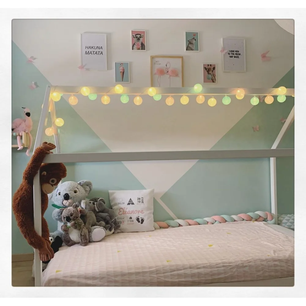 Guirled - Guirlande Classique -  Bébé Classique Guirlande lumineuse boules coton LED USB