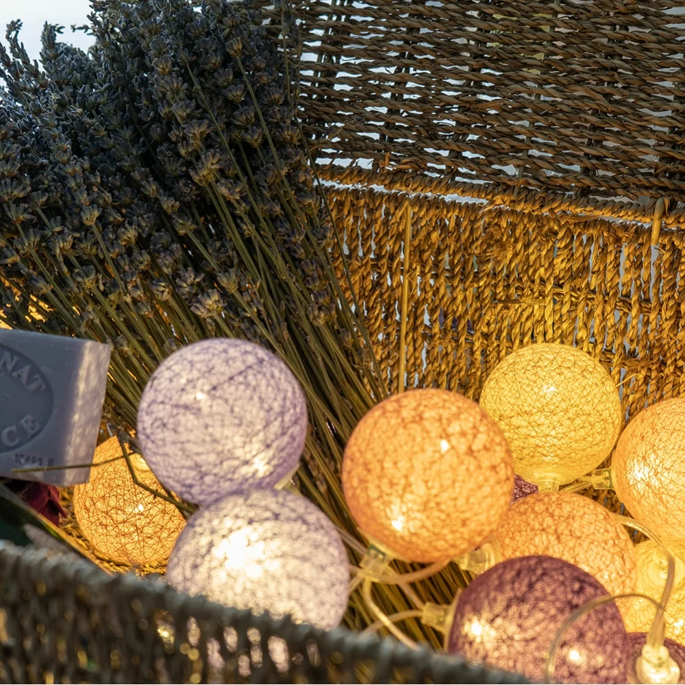 Guirled - Guirlande Air Control -  Provence Télécommandée Guirlande lumineuse boules coton LED USB