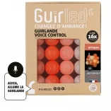 Guirled - Guirlande Voice Control -  Ottoman Commande Vocale Guirlande lumineuse boules coton Google & Alexa