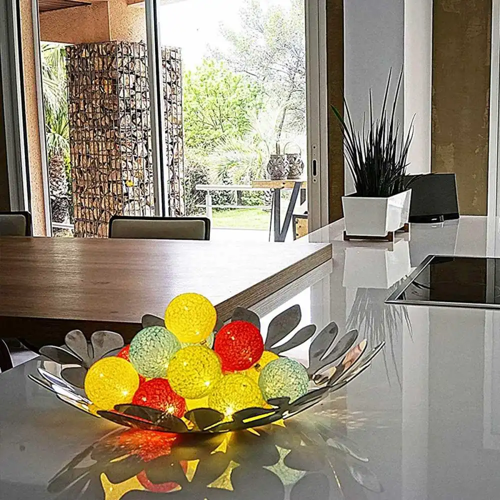 Guirled - Guirlande Air Control -  Cocktail Télécommandée Guirlande lumineuse boules coton LED USB