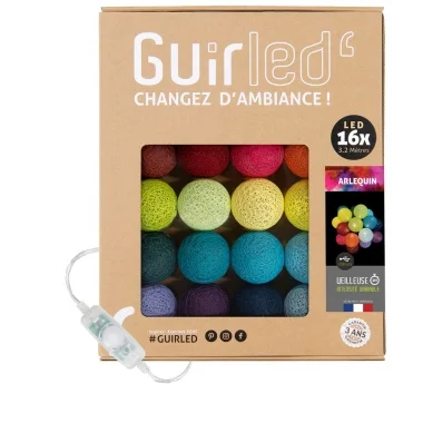Guirled - Klassische Lichterkette - Harlekin Klassisch Lichterkette Baumwollkugeln LED USB