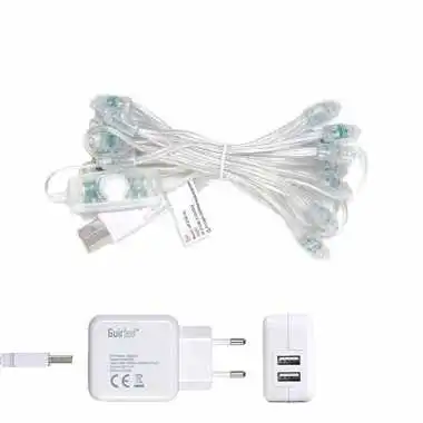 Guirled - Guirlande Classique -  Flocon Classique Guirlande lumineuse boules coton LED USB