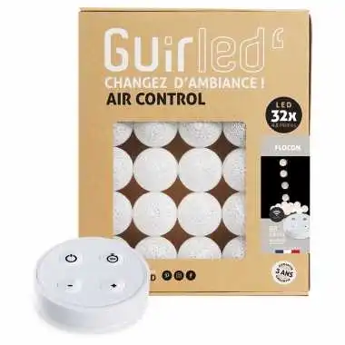 Guirled - Air Control Lichterkette - Flocke Ferngesteuerte Lichterkette Baumwollkugeln LED USB