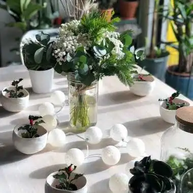 Guirled – Lichterkette mit Sprachsteuerung –  Flocon Sprachsteuerung Lichterkette mit Baumwollkugeln Google & Alexa